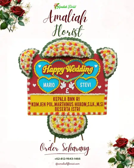 Papan Bunga Pernikahan Pipitan